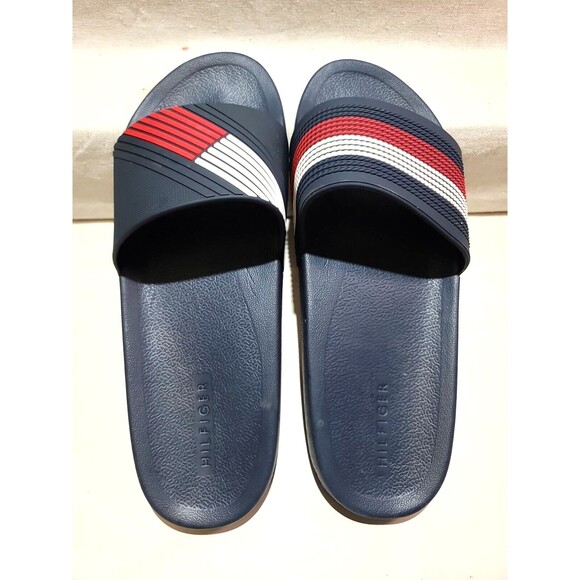 Tommy Hilfiger Men's Erno Slides Size 10 M Dark Blue SY Slide Sandal - Picture 1 of 6